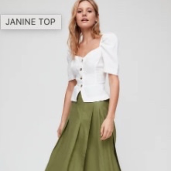 Wilfred Janine GREEN Peplum Top - Picture 2 of 7